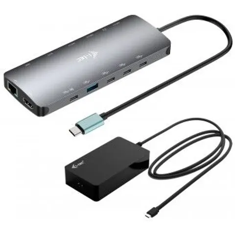 I-TEC USB-C Metal Nano Dock 3xDisplay+PD – Grau – Bild 1