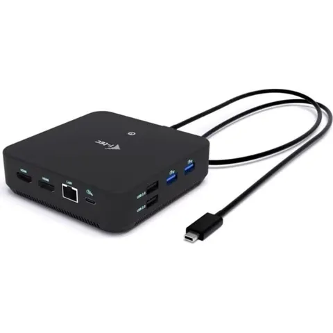 I-TEC USB-C DP Dual HDMI DS + Charger – Schwarz – Bild 1