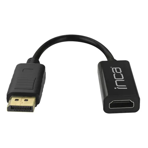 BasicTeQ: INCA IDTH-07 Displayport to HDMI, High Performance, HDMI Version 1.4 backward compatible, 4K Display Technology. Goud verguld – afbeelding 1