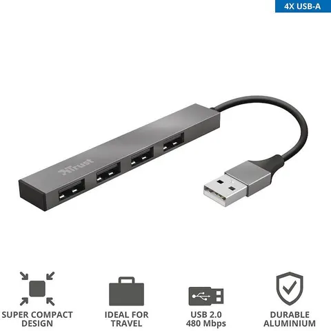Hub Trust Mini USB Halyx 4 poorts – afbeelding 1
