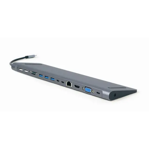 USB Hub GEMBIRD A-CM-COMBO9-01 Grey – afbeelding 1