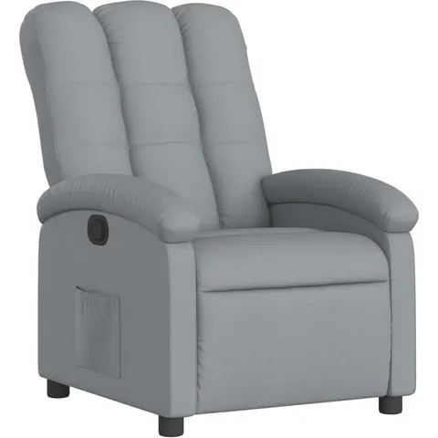 vidaXL Fauteuil inclinable Gris clair Tissu – 199194 – image 1