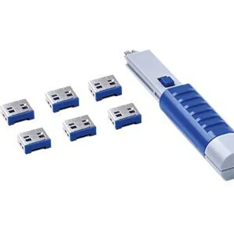 SmartKeeper Basic "USB-A Port" Blocker dunkelblau 6 Stk.+Key – Bild 1