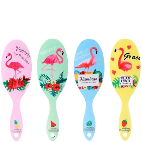 BasicPlus Vitality Flamingo Haarborstel - Assorti – afbeelding 1