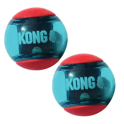 KONG Squeezz Action Honden Bal - Rubber - Rood - L - 8.3 cm – afbeelding 1