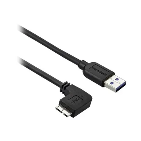 StarTech Slanke Micro USB 3.0 kabel haaks naar links 50cm – afbeelding 1