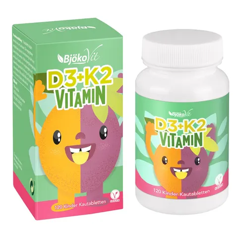 BjökoVit Vitamin D3+k2 Kinder Kautabletten vegan – Bild 1