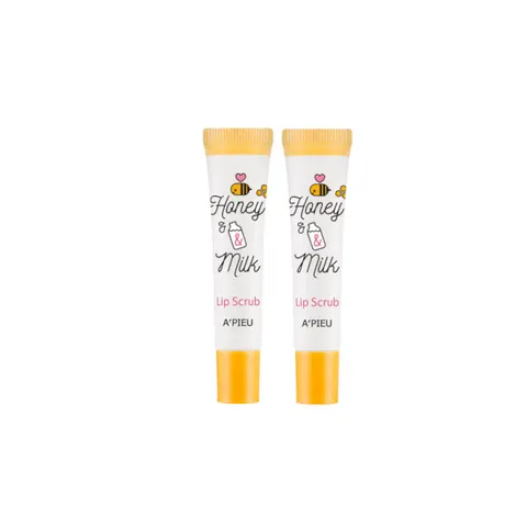 A'PIEU Honey & Milk Lip Scrub - 8ml (2ea) Set – image 1