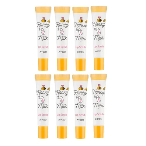 A'PIEU Honey & Milk Lip Scrub - 8ml (8ea) Set – image 1