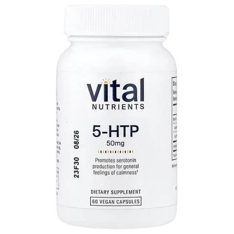 Vital Nutrients, 5-HTP, 60 Vegan Capsules – image 1