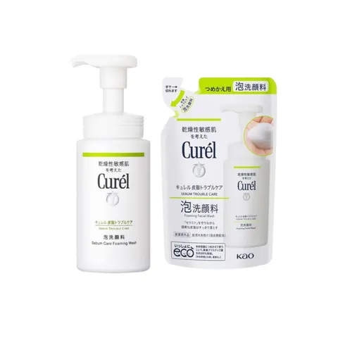 Kao - Curel - Sebum Trouble Care Foaming Wash & Refill Set – image 1
