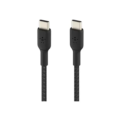 Belkin Geflochtenes BOOST CHARGE USB-Kabel, USB-C, (15 cm) – schwarz – Bild 1