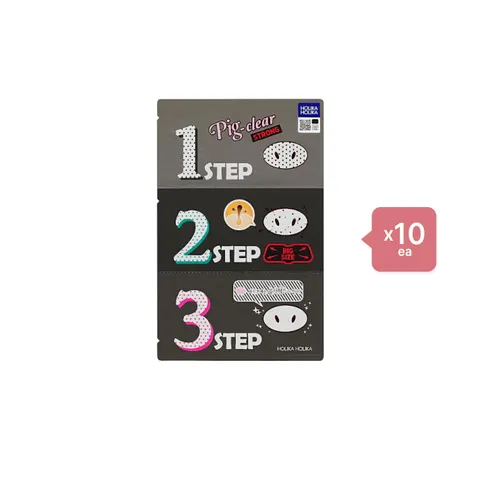 Holika - Pig Clear Black Head 3-Step Kit (Strong) (10ea) Set – image 1