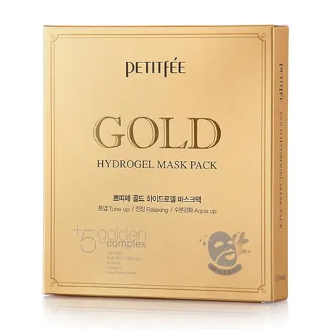 PETITFEE - Hydrogel Mask Pack - 5pcs - #Gold – No Color – image 1
