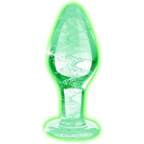 XR Brands Plug Anal en Verre Phosphorescent - Large – image 1
