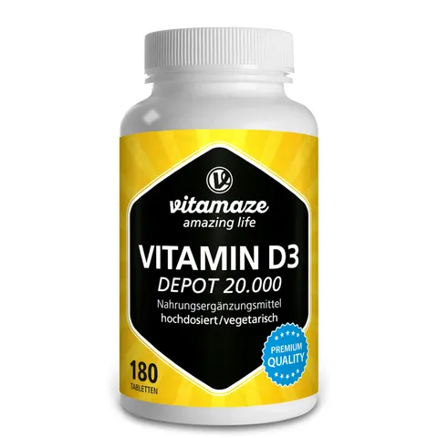 Vitamaze Vitamina D3 20000 UI Depot 180 Comprimidos – imagen 1