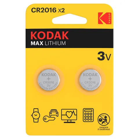 Kodak CR2016 Lithium knoopcel batterij – afbeelding 1