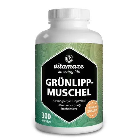 Vitamaze Mejillón de Labios Verdes 500 mg 300 Cápsulas – imagen 1