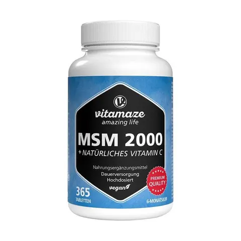 vitamaze MSM 2000 + VITAMIN C 365 St Tabletten – Bild 1