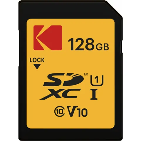 KODAK 128GB SD PREMIUM PERFORMANCE Class 10 UHS-I U1 V10 – afbeelding 1