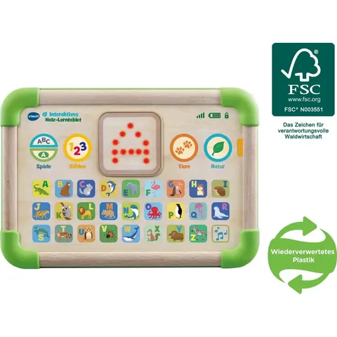 VTech Electronics Europe BV Interaktives Holz-Lerntablet – Bild 1