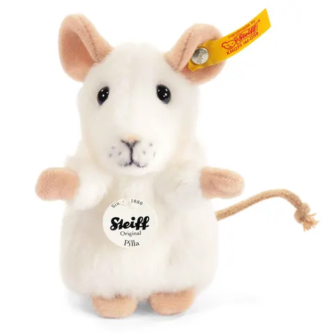 Steiff White Pilla Mouse Soft Toy – image 1