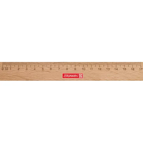 Holzlineal | 17 cm, braun – Bild 1