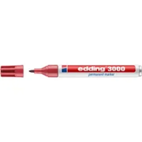 Edding 3000 Permanent Marker - 019 Karmijnrood – afbeelding 1