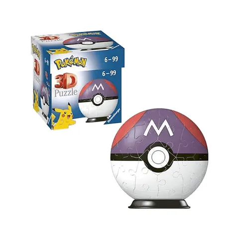 Puzzel 3D Ravensburger Pokemon Masterbal 54 stukjes – afbeelding 1