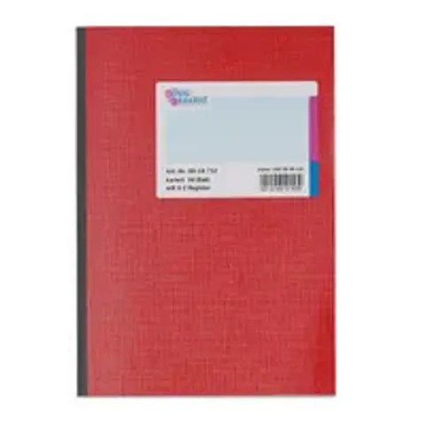 König & Ebhardt Registerbuch kariert – rot – Bild 1