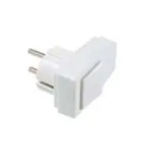 Bachmann CEE 7/7 geaarde stroomstekker | schakelaar | haaks | wit – afbeelding 1