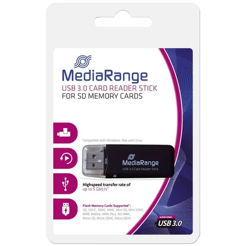 MediaRange SD Card Reader USB3.0 – afbeelding 1