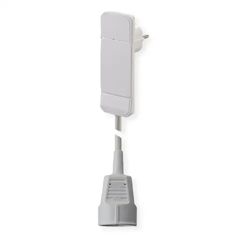BACHMANN SmartPlug platte stekker 1x randaarde wit, 1.5m – afbeelding 1
