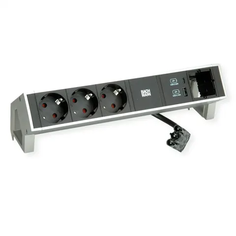 Bachmann DESK 2 3x CEE7/3 1xUSB-Charger 1x CM – Bild 1