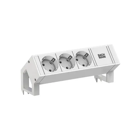 BACHMANN DESK2 wit 3xCEE7/3 0,2m GST18 RAL9010 – afbeelding 1
