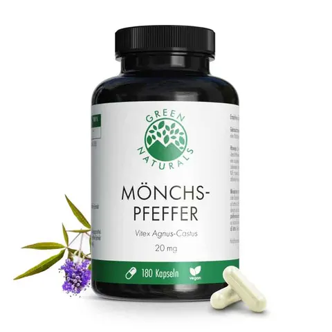 GREEN NATURALS MÖNCHSPFEFFER 20 mg 180 St Kapseln – Bild 1