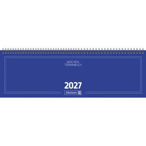 Querterminbuch Mod. 775 2027 | 42×13,7 cm, Karton, blau – Bild 1