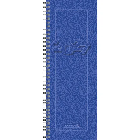 BRUNNEN Ringbuchkalender BRUNNEN Vormerkbuch Mod. 783 2027, 108×297 mm, Karton, blau – Bild 1