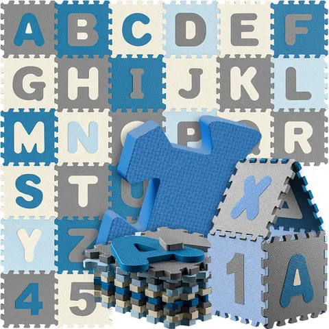 Spielwerk® Puzzlematte 86-tlg Blau – Bild 1