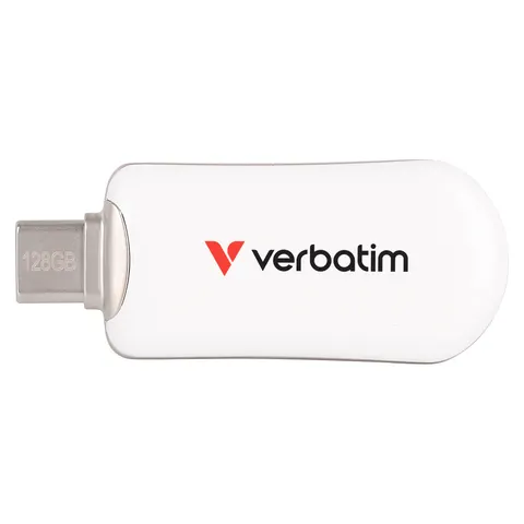 Pendrive Verbatim Plectra 128GB Usb-c biały/white 30229 – zdjęcie 1