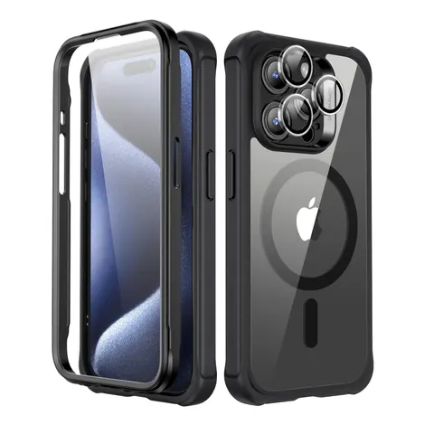 iPhone 15 Armor Tough Case (HaloLock) - Clear Pink - Clear Pink – Bild 1