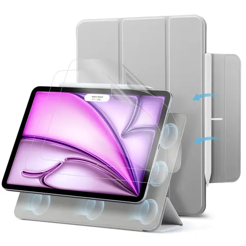iPad Air 13ʺ (2024) Rebound Magnetic Case - Grey - Grey – Bild 1