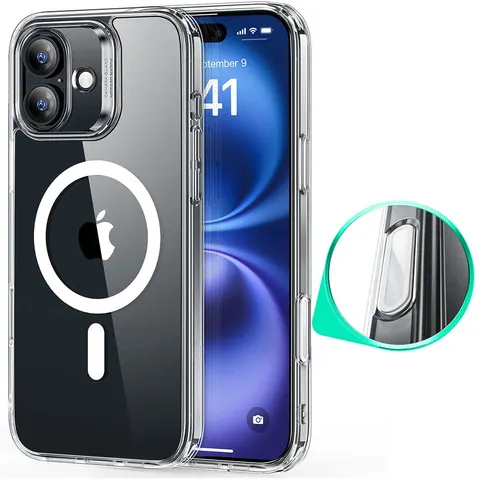 iPhone 16 HaloLock Classic Hybrid Case (Camera Control) - Clear - Clear – Bild 1
