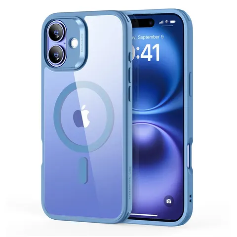 iPhone 16 Plus Classic Hybrid Case (HaloLock) - Clear Blue - Clear Blue – Bild 1