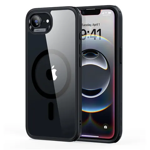 iPhone 16e HaloLock Classic Hybrid Case - Clear Black - Clear Black – Bild 1