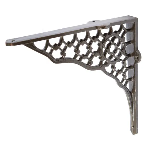 Hammer & Tongs Honeycomb Iron Shelf Bracket - D205mm - Raw – image 1