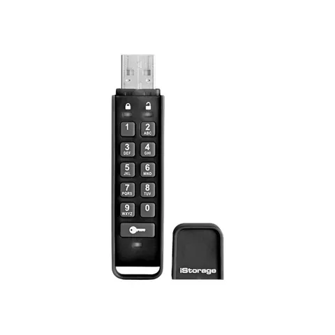 iStorage datAshur Personal 2 - USB-stick - 32 GB - Cijfercode - Zwart – afbeelding 1