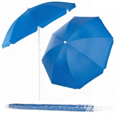 Parasol plażowy niebieski 240 cm – zdjęcie 1