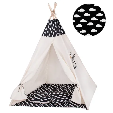 Namiot Tipi czarny w chmury – zdjęcie 1