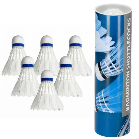Springos Badminton Shuttles - 6 Stuks - Professioneel - Wit – afbeelding 1